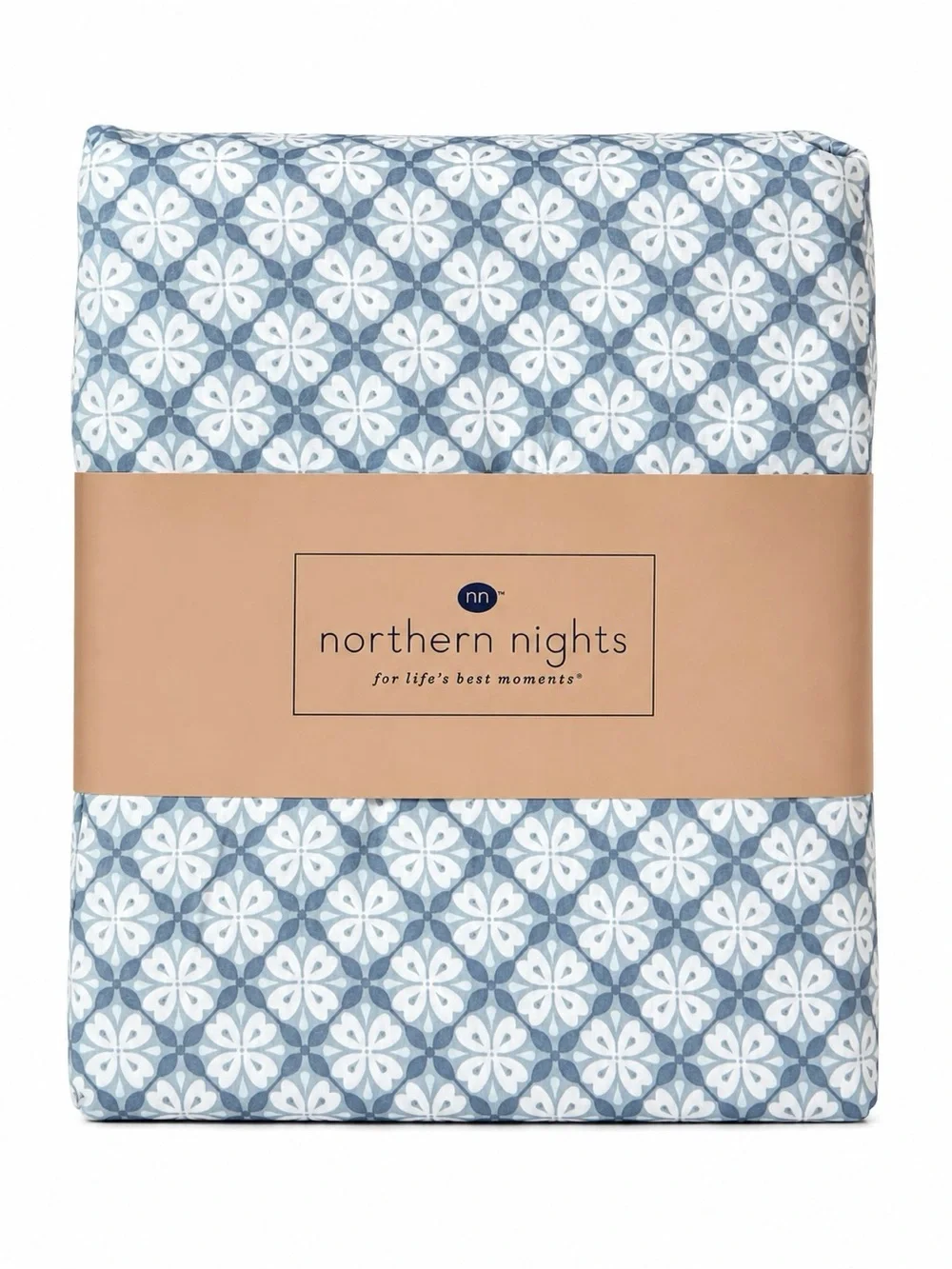 Northern Nights 400TC Pima Cotton King Sheet Set Blue Tile 100% Cotton New